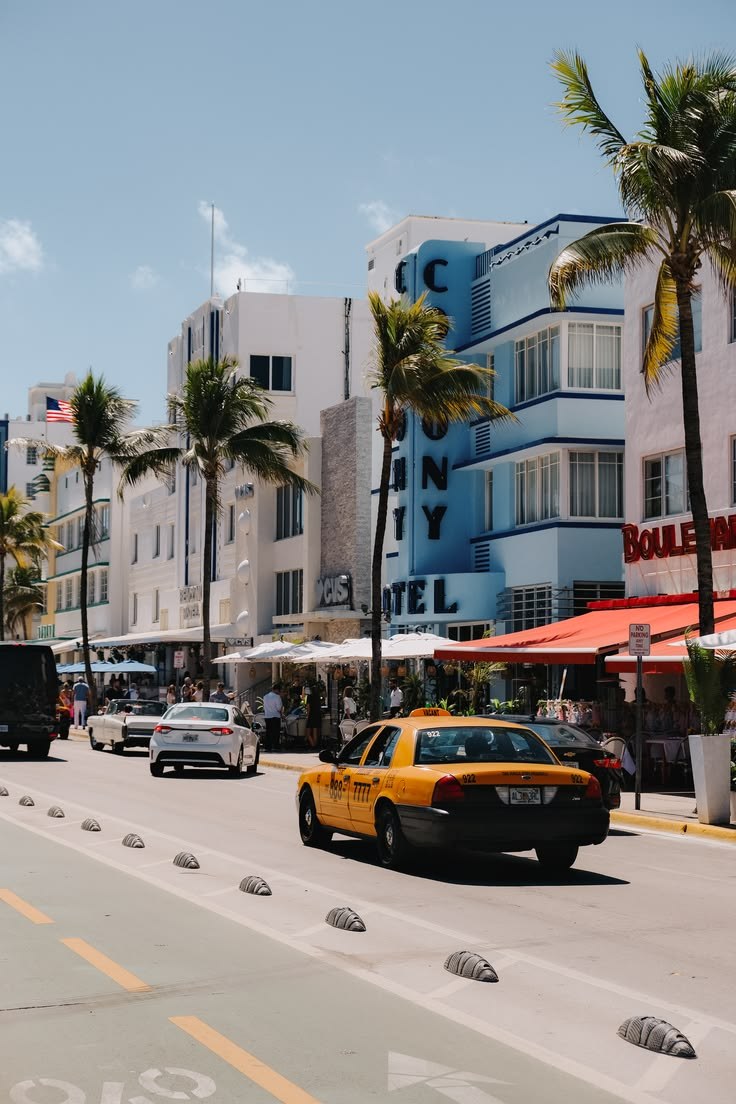 Ocean Drive and the enduring power of Miami Beach: tourism, architecture and identity compressed into a single streetscape.