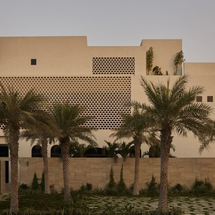 Regional architectural forms: shade, pattern, stone, water and palms