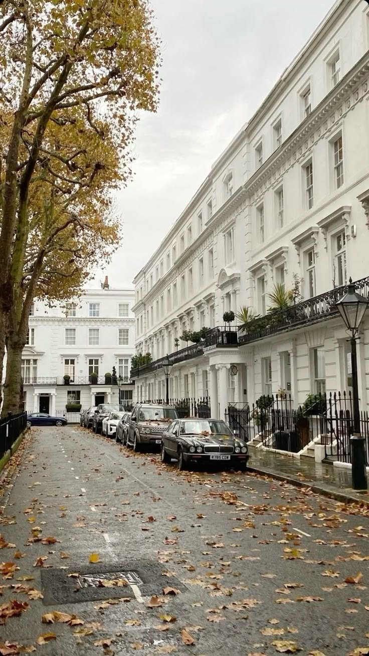 White terraces and autumn streets: London's residential value is often protected by history, planning and scarcity.