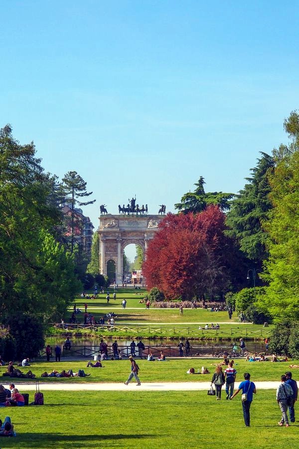 Parco Sempione and the Arco della Pace show Milan's ability to turn public space into civic value.